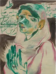 Mother by Salman Toor, 2015, oil on panel, sold May 2022