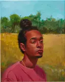 Raelis Vasquez, En Rosado, 2020, oil on canvas