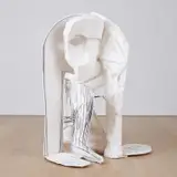 Thomas Houseago, Giant (fallen), 2009, Tuf-cal, hemp, iron, graphite and charcoal