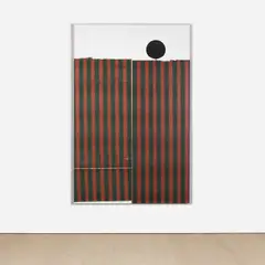 Untitled by Wade Guyton, 2006, Epson UltraChrome inkjet on linen, sold May 2022