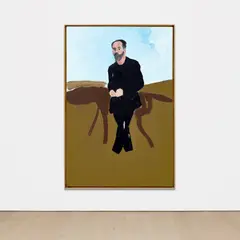 Bruce Sudaro ( he was Donna summers husband ) by Henry Taylor, 2015, acrylic on canvas, sold May 2022