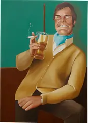 Madeleine Pfull, Mustard Cardigan, 2017, oil on canvas