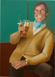 Madeleine Pfull, Mustard Cardigan, 2017, oil on canvas