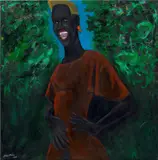 John Madu, Grace going blonde for the summer, 2021, acrylic on canvas