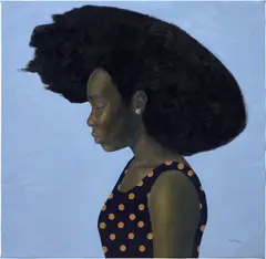 Blue World by Oluwole Omofemi, 2021, oil on canvas, sold May 2022