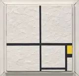 Tom Sachs, 127 Composition with Yellow 1930, 1998, duct tape on panel, in artist's frame