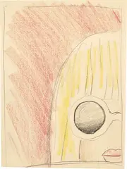 Emily Mae Smith, Composition Study, Still Life, 2015, pastel on paper
