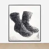 Adel Abdessemed, Chemins qui ne mènent nulle part, 2012, charcoal on paper