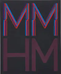 Tauba Auerbach, MM-HM, 2007, gouache on board laid on panel