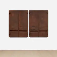 Juan Muñoz, Shutters, 1991, steel, in 2 parts