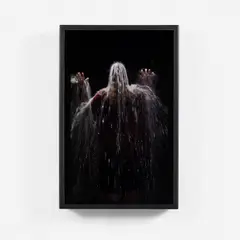Bill Viola, Addie, 2008, color high-definition video on LCD flat panel mounted vertically on wall
