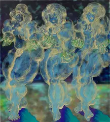 Ana Benaroya, Be My Baby, 2019, oil, acrylic and spray paint on linen