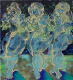 Ana Benaroya, Be My Baby, 2019, oil, acrylic and spray paint on linen