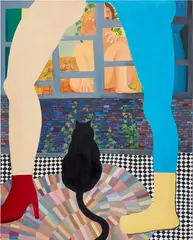 Gahee Park, A Cat Next Door, 2017, oil on canvas