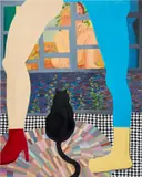 Gahee Park, A Cat Next Door, 2017, oil on canvas