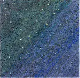 Alteronce Gumby, I heard colors, I saw songs, 2021, acrylic, glass and gemstones on panel