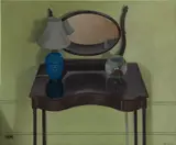 Scott Kahn, Still Life with Mirror, 1981, oil on linen