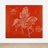 Wes Lang, The Unity Within, 2017, acrylic, spray paint, oilstick and graphite on canvas