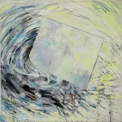 After Leonardo 5 by Pat Steir, 1988, oil on canvas, sold Sep 2022