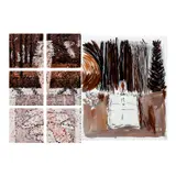 Jennifer Bartlett, In the Garden #6, 1980, enamel and silkscreen on steel plate, in 6 parts with enamel on glass panel