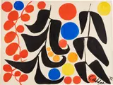 Alexander Calder, Two Black Branches, 1972, gouache and ink on paper