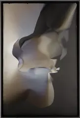 CS 11.29.16 DVD by Larry Bell, 2016, mixed media with aluminum and silicon monoxide on paper mounted to canvas, in artist's frame, offered Sep 2022