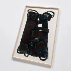 Crumpled Table by Elizabeth Murray, 1988, pastel on paper, in artist's frame, sold Sep 2022