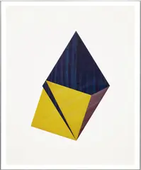 Dorothea Rockburne, Musician Angel: Parallelogram, Square, 1979–1981, pencil, wax and glue on vellum mounted to rag board, in artist's frame