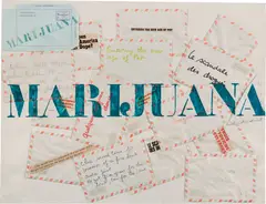 Nicola L, Marijuana, 1969–1975, found paper collage, ink and graphite on paper