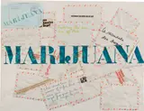 Nicola L, Marijuana, 1969–1975, found paper collage, ink and graphite on paper