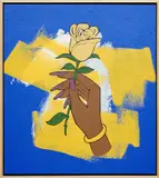 Awol Erizku, Out yo way - Migos, 2017, acrylic on panel, in artist's frame