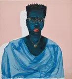 Adjei Tawiah, Untitled, 2020, oil and sponge cloth on canvas