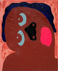 Red Face 6 by Isshaq Ismail, 2019, acrylic on canvas, offered Sep 2022