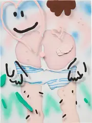 Brandon Lipchik, Untitled, 2018, acrylic and mixed media on canvas