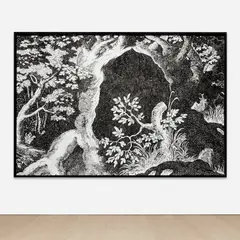Ugo Rondinone, No. 331 VIERTERMÄRZZWEITAUSENDUNDVIER, 2004, ink on paper with silkscreen on Plexiglas plaque
