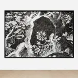 Ugo Rondinone, No. 331 VIERTERMÄRZZWEITAUSENDUNDVIER, 2004, ink on paper with silkscreen on Plexiglas plaque