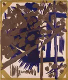Julian Schnabel, Untitled (Abu Zabi), 1984, oil and tape on cardboard