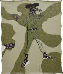 Scared of no Monster by Wonder Buhle Mbambo, 2021, acrylic on unstretched canvas, sold Sep 2022
