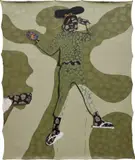 Wonder Buhle Mbambo, Scared of no Monster, 2021, acrylic on unstretched canvas