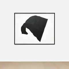 Robert Longo, Black Flag #5, 1989, charcoal on paper