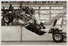 Study for Race Car Crash by Robert Longo, 2012, ink and charcoal on vellum, offered Sep 2022