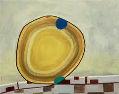 Untitled (8-93) by Thomas Nozkowski, 2007, oil on linen laid on panel, sold Sep 2022