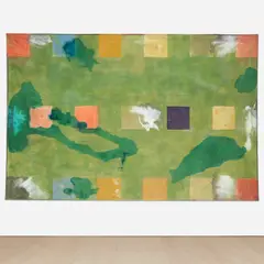 Alan Shields, 3, 4, 5, 6 Preponderus Chool, 1969, acrylic on stitched and unstretched canvas