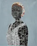 Odinakachi Okoroafor, Chidiogo, 2021, acrylic and photo transfer on canvas