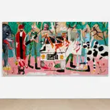 Dale Lewis, Tarka Dal, 2016, oil, acrylic and spray paint on canvas