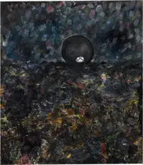 Ellen Gronemeyer, Wo die Sonne verstaubt, 2017, oil on canvas