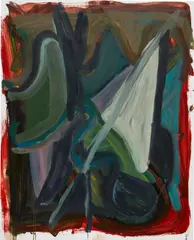 Untitled by Josh Smith, 2008, oil on panel, sold Sep 2022