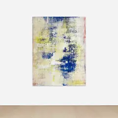 Untitled by Israel Lund, 2015, acrylic on raw canvas, sold Sep 2022