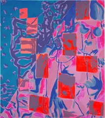 Mira Dancy, Herfume Perfume Box//Pink, 2014, acrylic on canvas