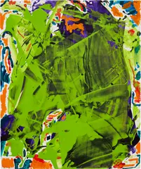 Cheyney Thompson, P31.55-YG31.55-r1.31-b1.31-bg1.31-yr1.31(65.72ml), 2013, acrylic on linen